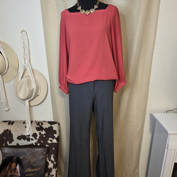 Calvin Klein Women's Gray Trouser Pants - Picture 2 of 14